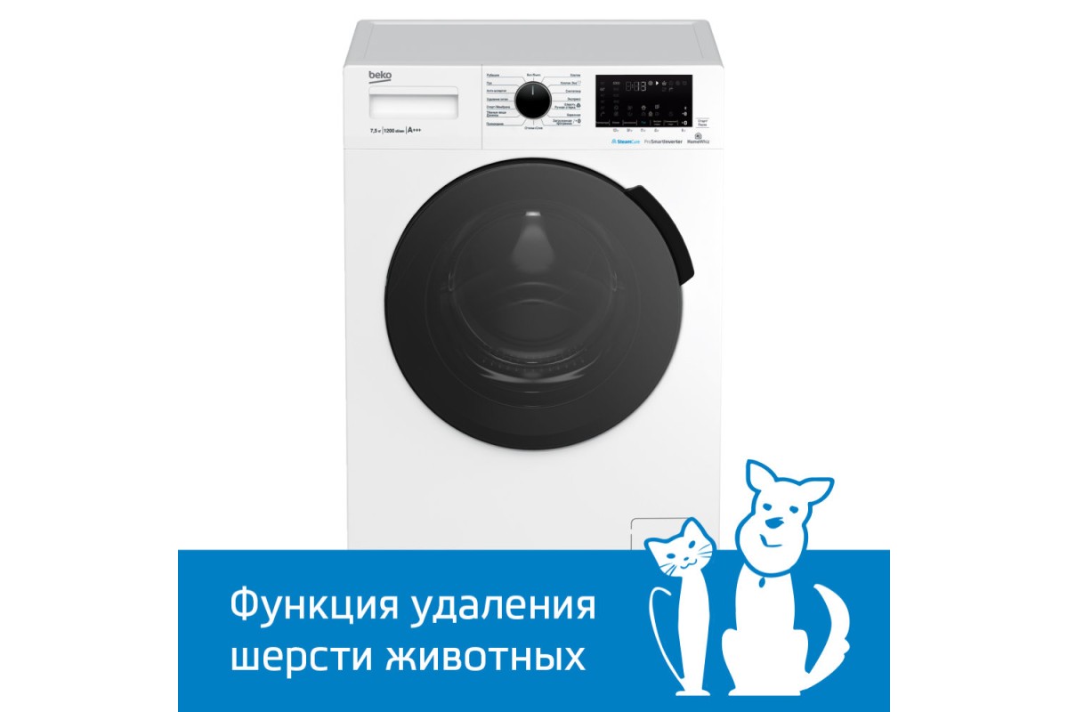 Стиральная машина Beko WSPE7H616W - купить за 35 990 ₽ в интернет-магазине  Мега-Кухня