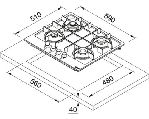 Купить  Варочная панель Franke FHMA 604 3G DC OA C в интернет-магазине Мега-кухня 1