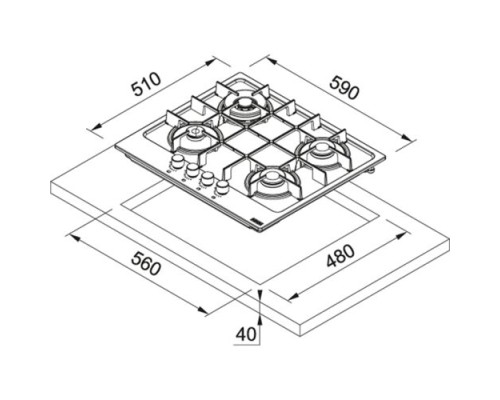 Купить  Варочная панель Franke FHMA 604 3G DC XS C в интернет-магазине Мега-кухня 1