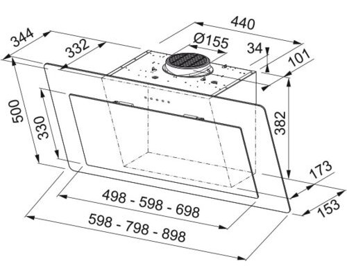 Купить  Вытяжка Franke FNO 605 BK/2 FRK в интернет-магазине Мега-кухня 1