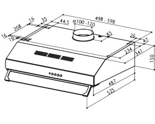 Купить  Подвесная вытяжка Faber 741 PB W A60 300.0557.513 в интернет-магазине Мега-кухня 2