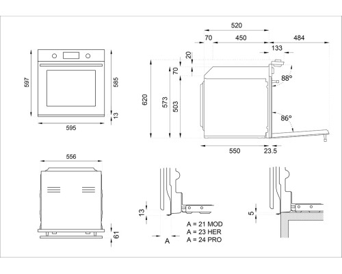 Купить  Духовой шкаф Bertazzoni FMOD6115ELB1 в интернет-магазине Мега-кухня 3