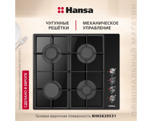 Купить  Газовая панель Hansa BHKS620531 в интернет-магазине Мега-кухня 2