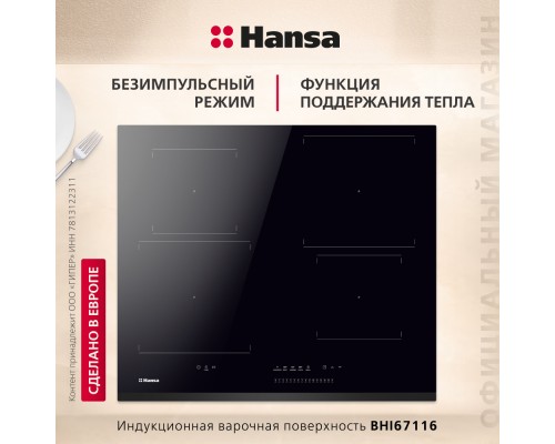 Купить  Индукционная панель Hansa BHI67116 в интернет-магазине Мега-кухня 3