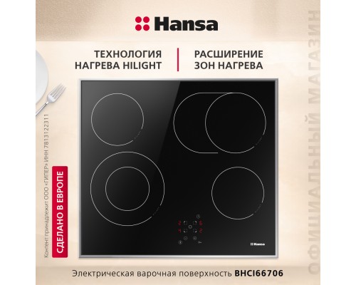 Купить  Электрическая панель Hansa BHCI66706 в интернет-магазине Мега-кухня 1