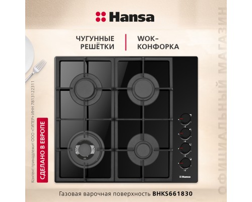 Купить Газовая варочная поверхность Hansa BHKS661830 в интернет-магазине Мега-кухня 1 Купить Газовая варочная поверхность Hansa BHKS661830 в интернет-магазине Мега-кухня 1