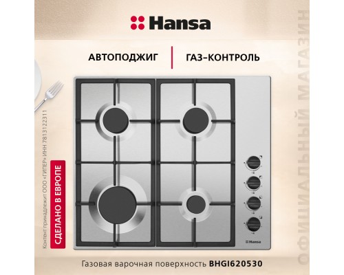 Купить  Газовая панель Hansa BHGI620530 в интернет-магазине Мега-кухня 2