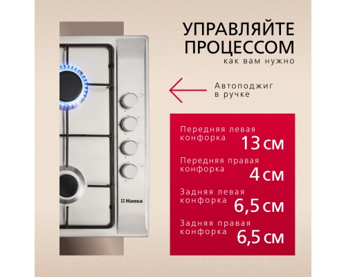 Купить  Газовая панель Hansa BHGI63112015 в интернет-магазине Мега-кухня 4