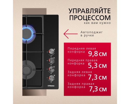 Купить  Газовая панель Hansa BHKS620531 в интернет-магазине Мега-кухня 4