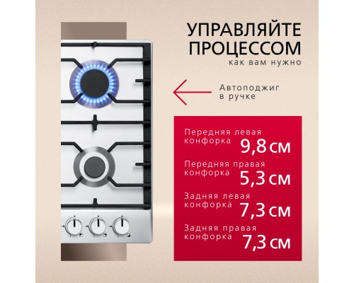 Купить  Газовая панель Hansa BHGI610391 в интернет-магазине Мега-кухня 5