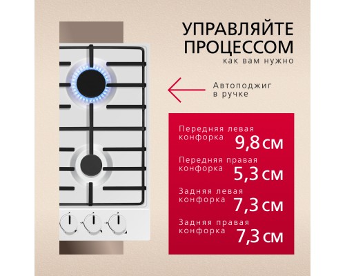 Купить  Газовая панель Hansa BHGW630301 в интернет-магазине Мега-кухня 4