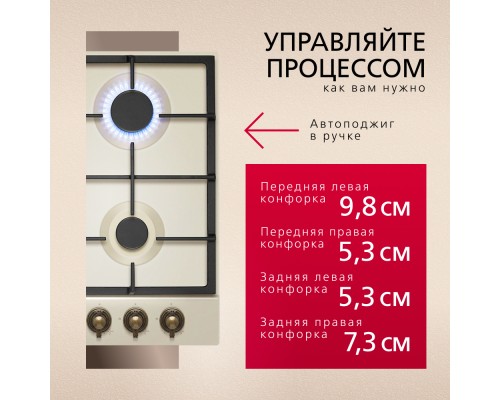 Купить  Газовая панель Hansa BHGY630390 в интернет-магазине Мега-кухня 3