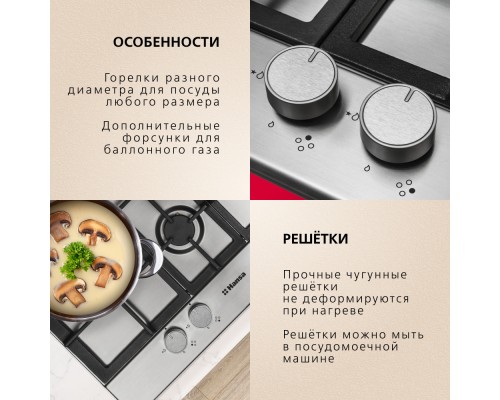 Купить  Газовая панель Hansa BHGI65135 в интернет-магазине Мега-кухня 5