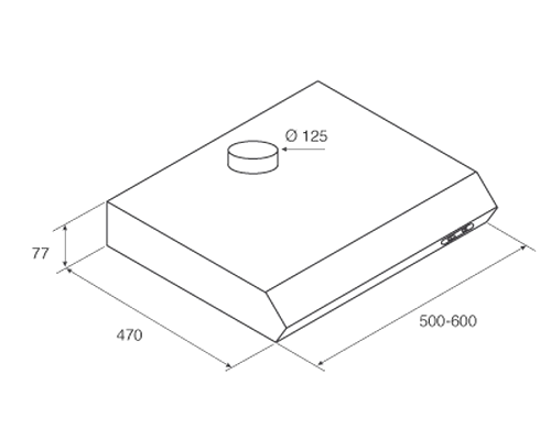 Купить  Подвесная вытяжка Jetair LIGHT WH/F/60 в интернет-магазине Мега-кухня 2