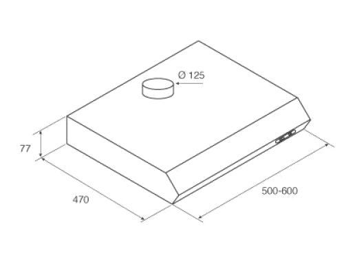 Купить  Подвесная вытяжка Jetair LIGHT WH/F/50 в интернет-магазине Мега-кухня 1