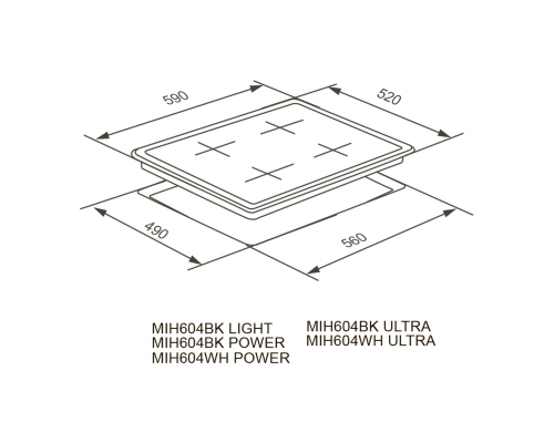 Купить  Индукционная варочная панель Meferi MIH604WH ULTRA в интернет-магазине Мега-кухня 9