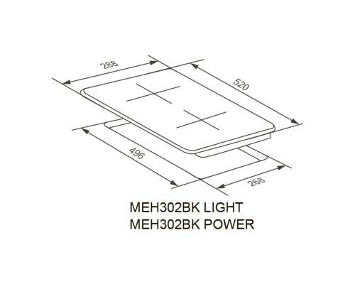 Купить  Электрическая варочная панель Meferi MEH302BK POWER в интернет-магазине Мега-кухня 10