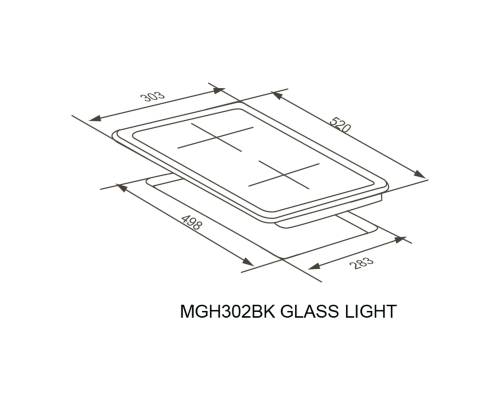 Купить  Газовая варочная панель Meferi MGH302BK GLASS LIGHT в интернет-магазине Мега-кухня 15