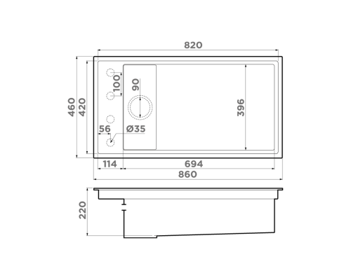 Купить  Мойка Omoikiri Kinaru Pro 86-U/I-DO в интернет-магазине Мега-кухня 5