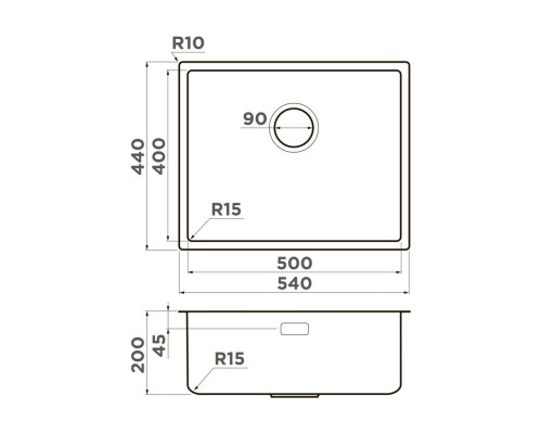 Купить  Мойка Omoikiri Tadzava 54-U/I ULTRA 15-IN в интернет-магазине Мега-кухня 1