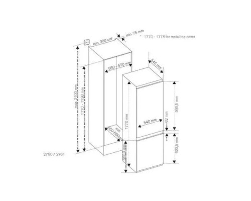 Купить  Встраиваемый холодильник Bertazzoni REF603BBNPVC/20 в интернет-магазине Мега-кухня 3