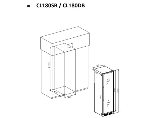 Купить  Винный шкаф Temptech Classique CL180SB в интернет-магазине Мега-кухня 8