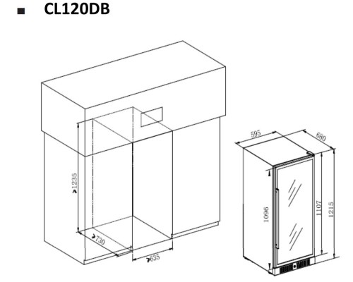 Купить  Винный шкаф Temptech Classique CL120DB в интернет-магазине Мега-кухня 8
