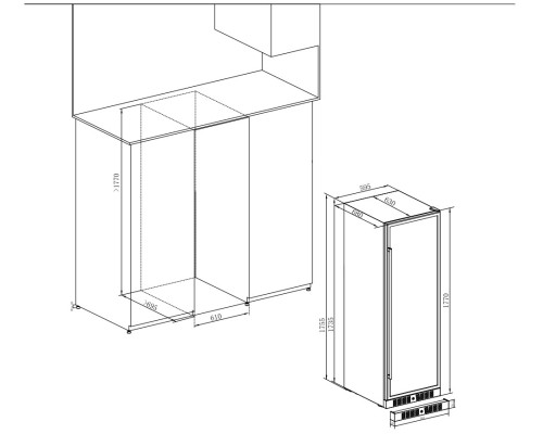 Купить  Винный шкаф Temptech Stockholm ST180DRB в интернет-магазине Мега-кухня 4