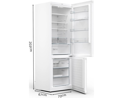Купить  Двухкамерный холодильник Bosch KGN49XWEA в интернет-магазине Мега-кухня 6