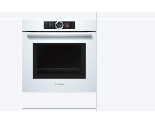 Купить  Духовой шкаф с микроволнами и паром Bosch HNG6764W6 в интернет-магазине Мега-кухня 1