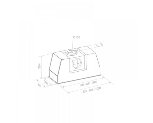 Купить  Вытяжка PANDO PRO/52 INOX V.850 SEC в интернет-магазине Мега-кухня 1