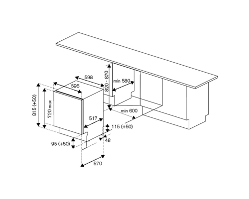 Купить  Встраиваемая посудомоечная машина Bertazzoni DW6083PRT стальная в интернет-магазине Мега-кухня 3