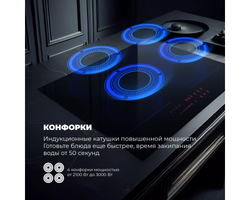 Купить  Индукционная варочная панель DeLonghi SLI 604 RUS в интернет-магазине Мега-кухня 2