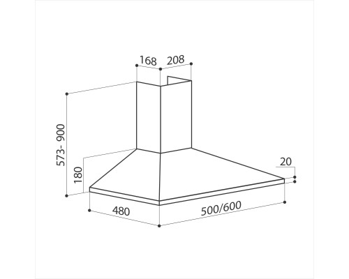 Купить  Купольная кухонная вытяжка LEX Basic 600 Inox в интернет-магазине Мега-кухня 5