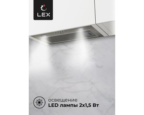 Купить  Встраиваемая кухонная вытяжка LEX GS BLOC P 600 Inox в интернет-магазине Мега-кухня 4