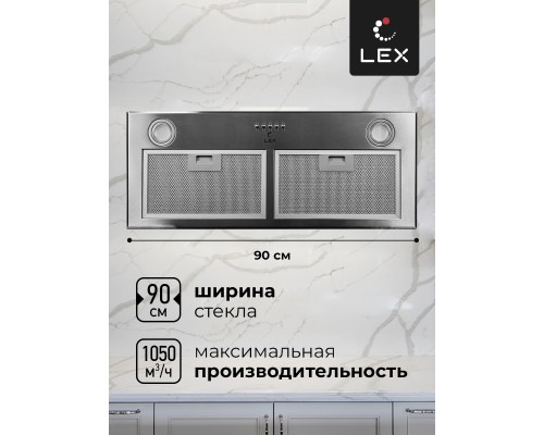 Купить  Встраиваемая кухонная вытяжка LEX GS BLOC P 900 Inox в интернет-магазине Мега-кухня 2