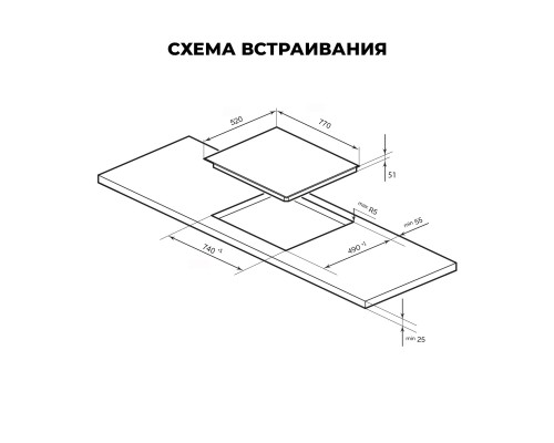 Купить  Варочная панель электрическая LEX EVH 772A BL в интернет-магазине Мега-кухня 2