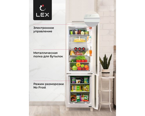 Купить  Встраиваемый двухкамерный холодильник LEX RBI 240.21 NF в интернет-магазине Мега-кухня 1