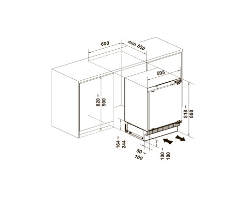 Купить  Встраиваемый однокамерный холодильник LEX RBI 102 DF в интернет-магазине Мега-кухня 10