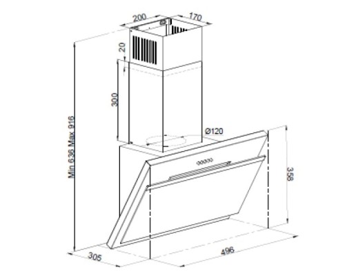 Купить  Настенная вытяжка Simfer 8515SM в интернет-магазине Мега-кухня 6