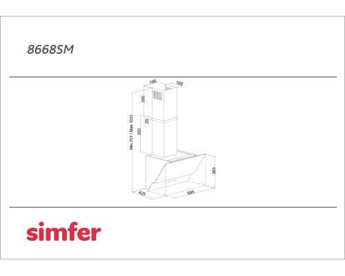 Купить  Настенная вытяжка Simfer SM63W1 в интернет-магазине Мега-кухня 5