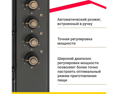 Купить  Газовая варочная панель Simfer H60Q40L417 в интернет-магазине Мега-кухня 8