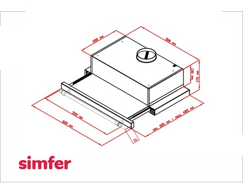 Купить  Встраиваемая вытяжка Simfer SM62L в интернет-магазине Мега-кухня 6