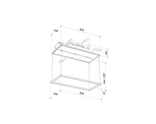 Купить  Вытяжка потолочная Sirius SLT 978 KITE LIGHT в интернет-магазине Мега-кухня 1