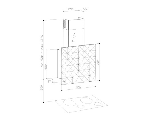 Купить  Настенная вытяжка Sirius SL 116 DUNE white в интернет-магазине Мега-кухня 1