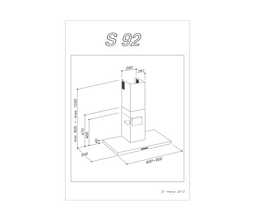 Купить  Настенная вытяжка Sirius SL 92 IX 60 в интернет-магазине Мега-кухня 2