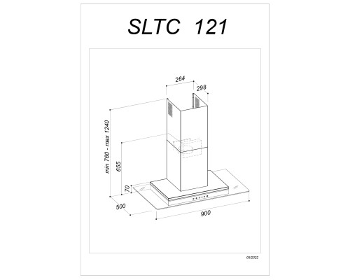 Купить  Настенная вытяжка Sirius SLTC 121 TIKAL B в интернет-магазине Мега-кухня 3