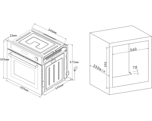 Купить  Духовой шкаф VARD VOE684B в интернет-магазине Мега-кухня 10