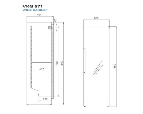 Купить  Винный шкаф Vestfrost Solutions VKG 571 B в интернет-магазине Мега-кухня 10