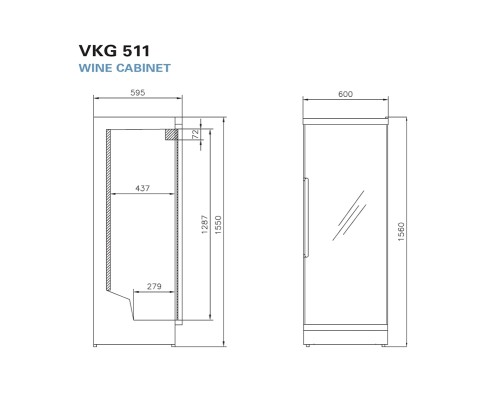 Купить  Винный шкаф Vestfrost Solutions VKG 511 B в интернет-магазине Мега-кухня 4
